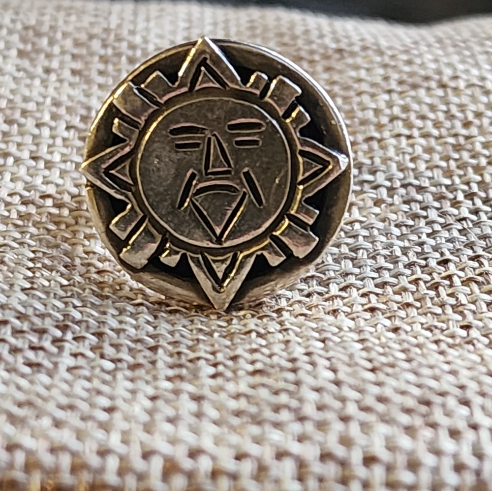 Unique Silver Sun Ring - image 1